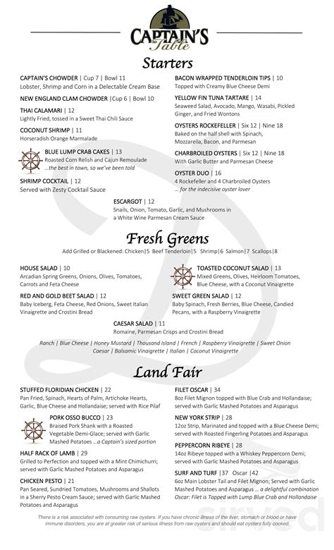 captain's table punta gorda fl|captain's table restaurant menu.